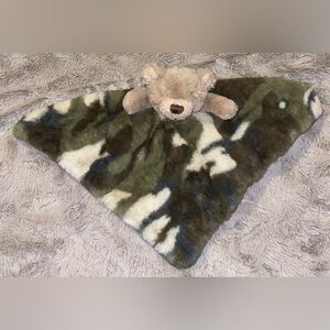 Mudpie camo bear plush lovey